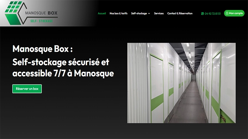 Création de site internet à Manosque - Manosque Box _ Location Box de Stockage sécurisé à Manosque - Une création AES Communication Création de site internet à Manosque - Manosque Box _ Location Box de Stockage sécurisé à Manosque - Une création AES Communication