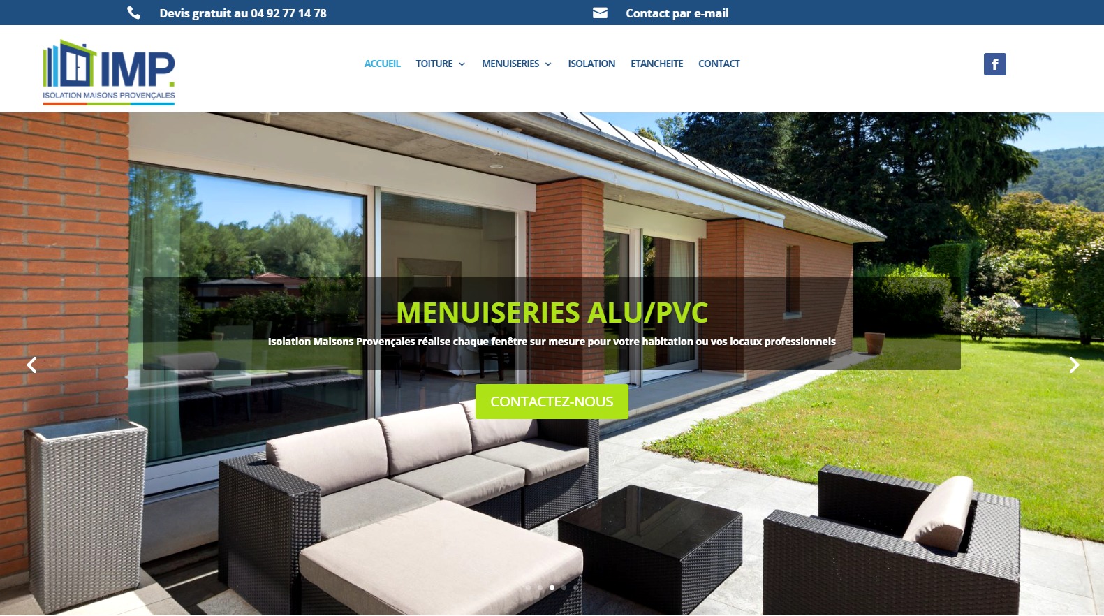 Création site IMP Menuiserie à Forcalquier - AES Communication, agence web à Manosque Création site IMP Menuiserie à Forcalquier - AES Communication, agence web à Manosque