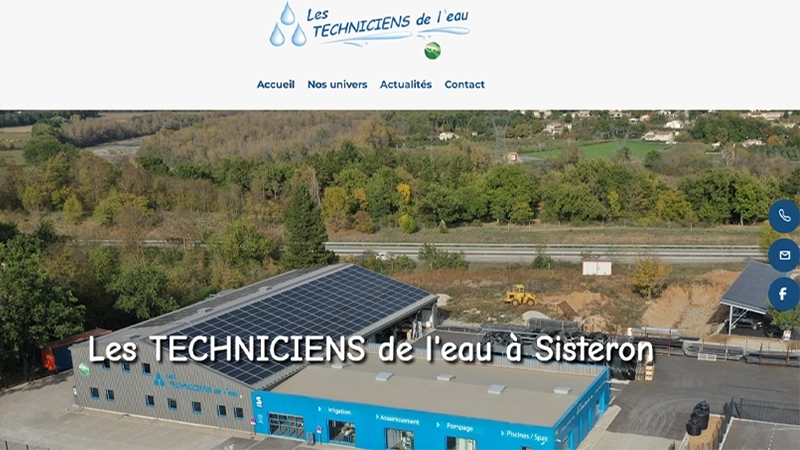 Refonte site internet des Techniciens de l'Eau à Sisteron - Une création AES Communication Refonte site internet des Techniciens de l'Eau à Sisteron - Une création AES Communication